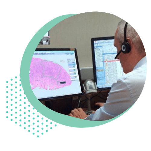 Facultativo usando un software de reconocimiento de voz de anatomía patológica